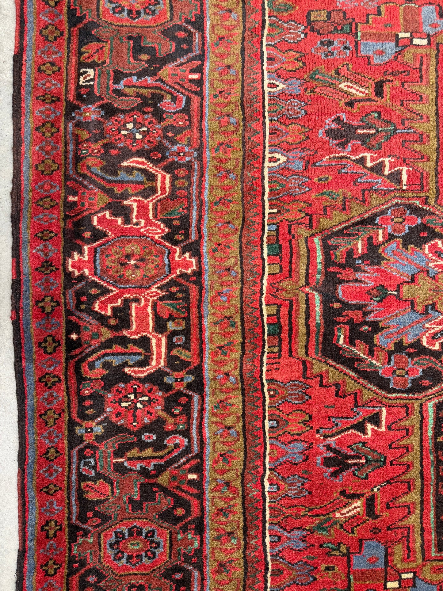 10’1”x12’6” Hand-Knotted Persian Heriz Area Rug