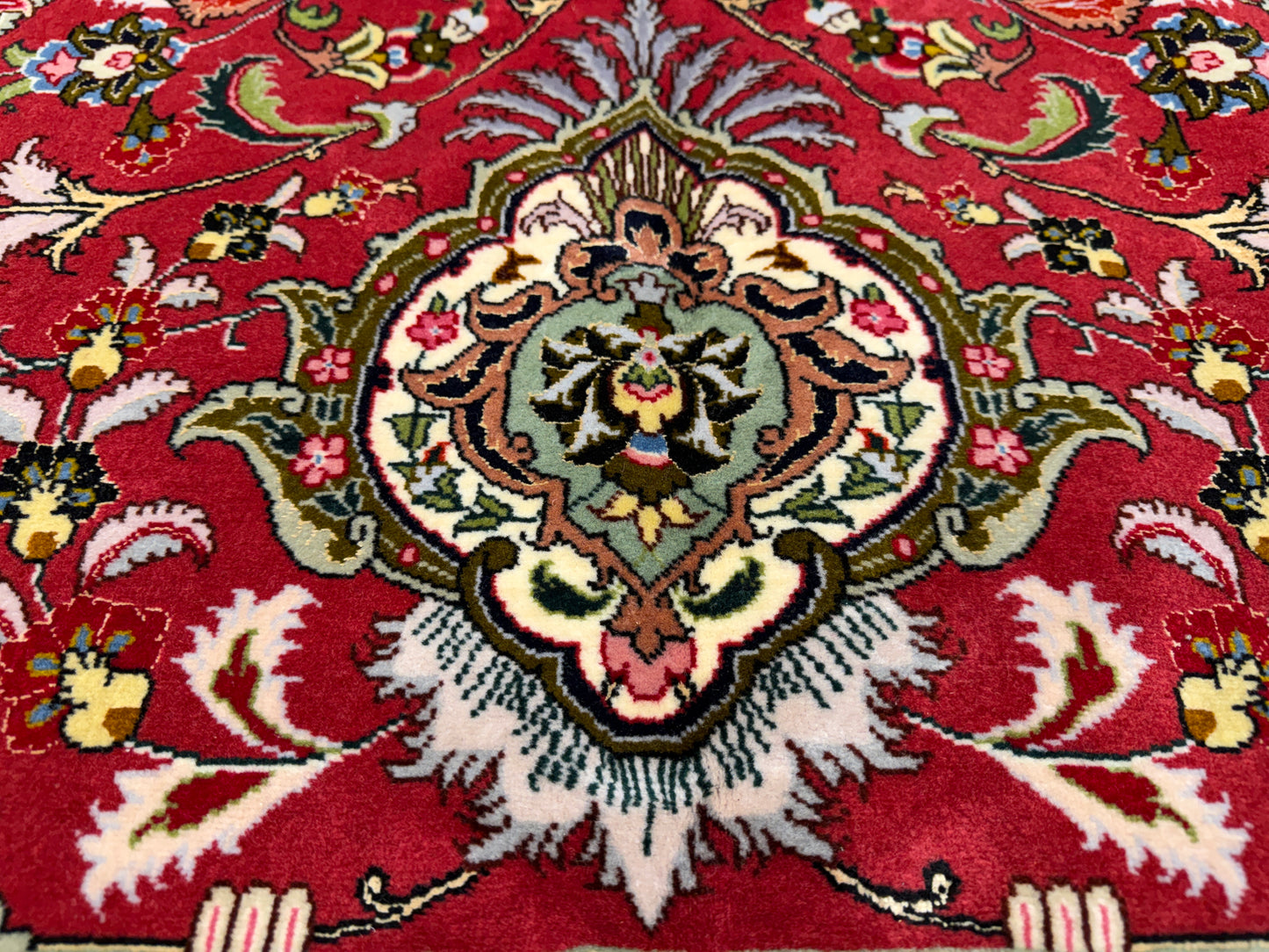 11’6”x16’3” Hand-Knotted Very Fine Wool Persian Tabriz Area Rug 60 Raj