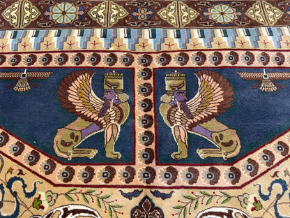11’3”x16’3” Hand-Knotted 70 Raj Signed Persian Tabriz Rug