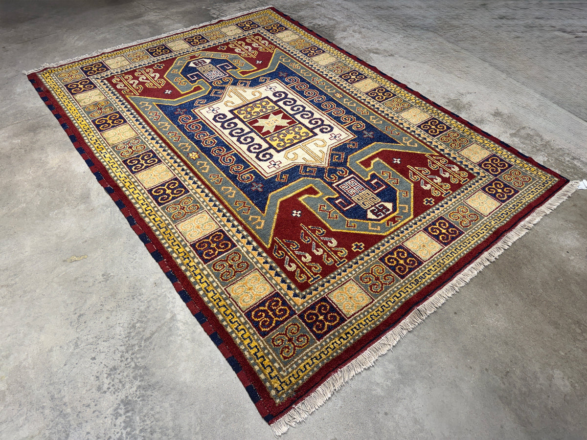 Hand-Knotted Kazak Rug - 5’9”x7’10”