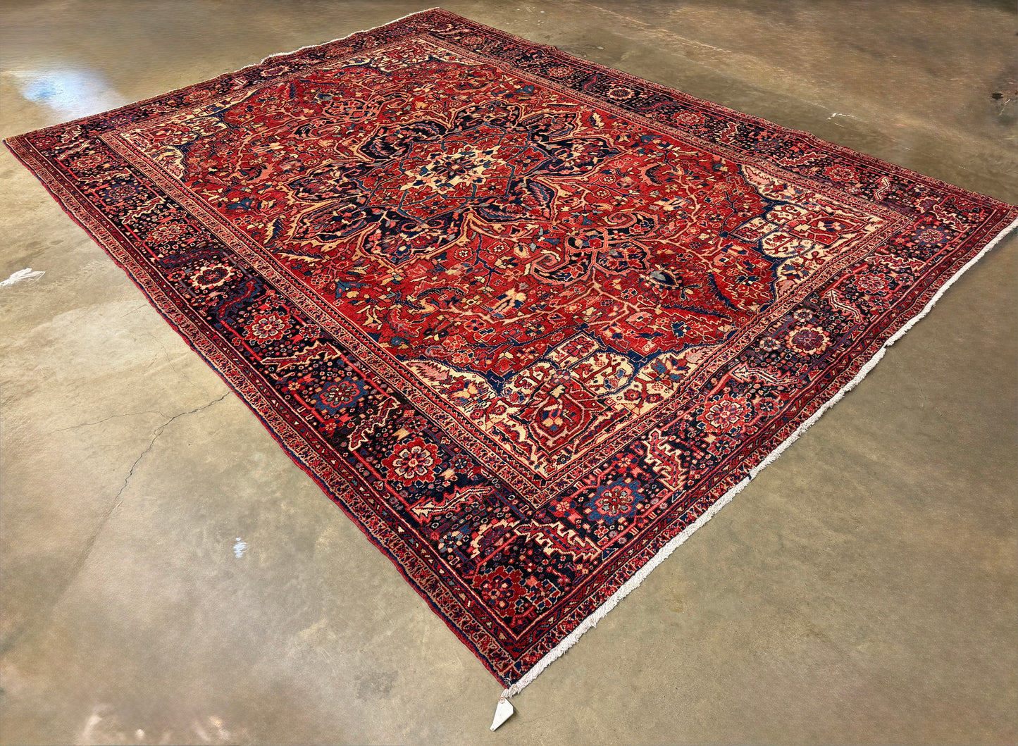 Hand-Knotted Persian Heriz Rug - 9’6”x12’9”