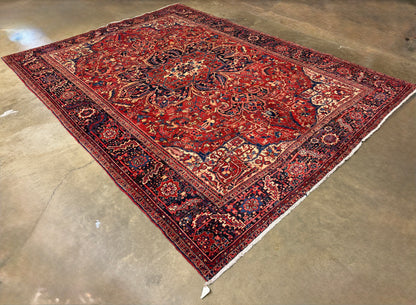 Hand-Knotted Persian Heriz Rug - 9’6”x12’9”