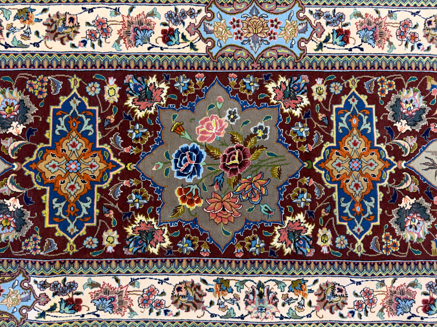 11’7”x17’2” Very Fine Hand-Knotted Signed Persian Tabriz Pictorial Area Rug