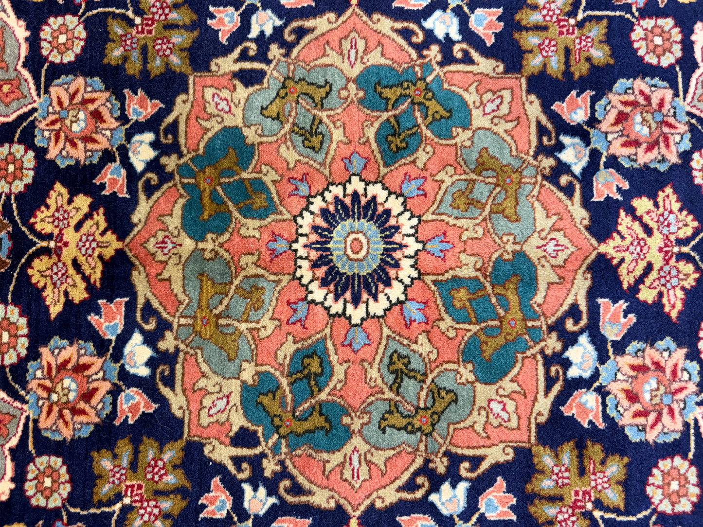 Hand-Knotted Persian Tabriz Rug - 9’9”x12’7”