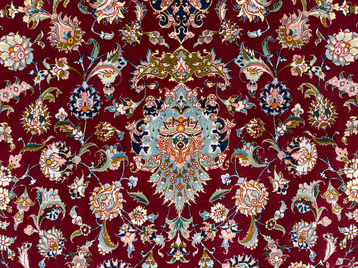 Hand-Knotted 80 Raj Persian Tabriz Rug - Signed - 9’9”x13’6”