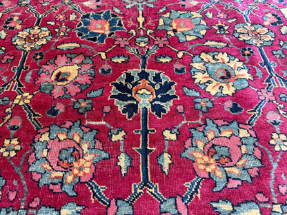 Hand-Knotted Antique Persian Kashan Rug - 4’5”x6’4”