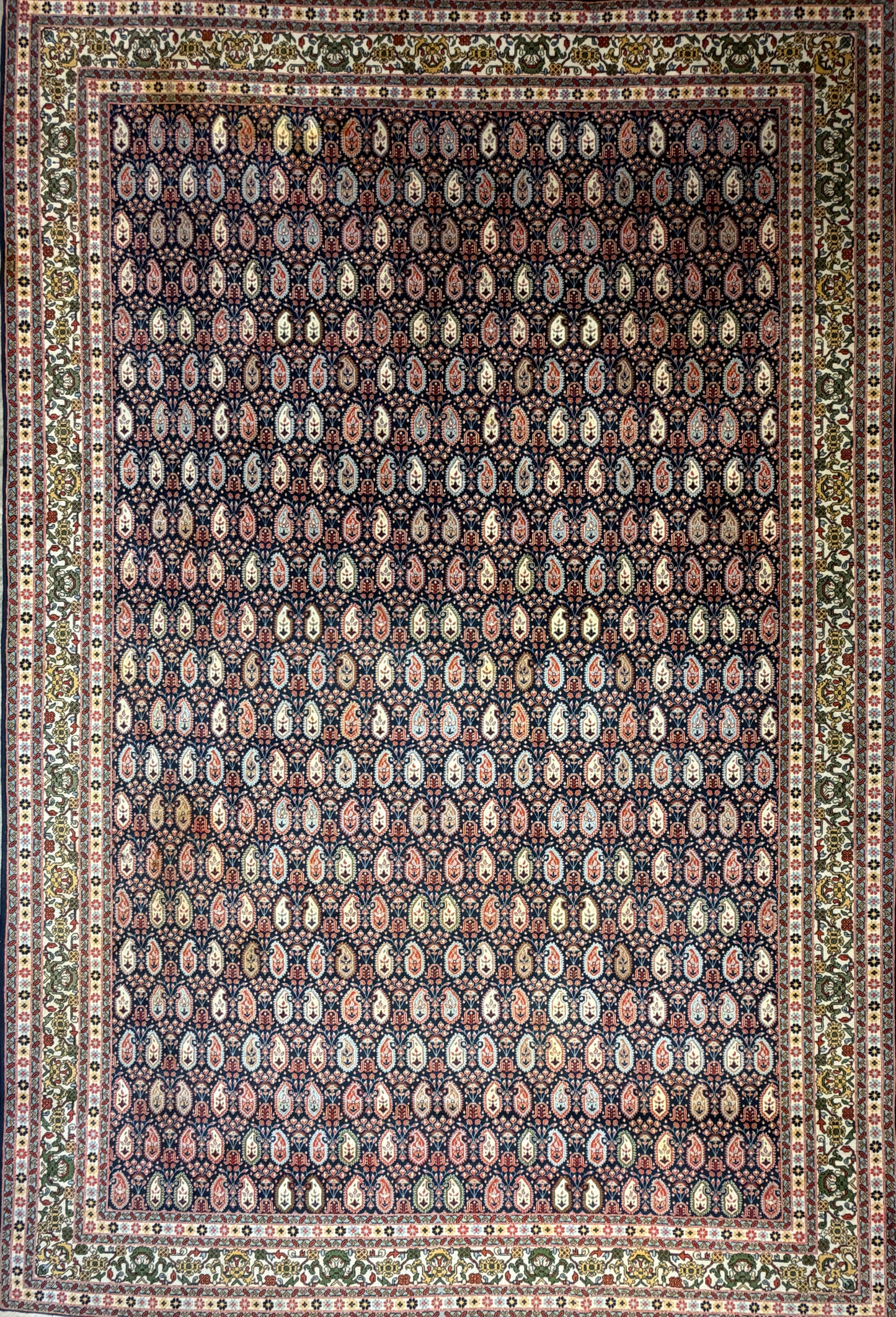 7’10”x11’7” Hand-Knotted Wool Persian Malayer Paisley Area Rug