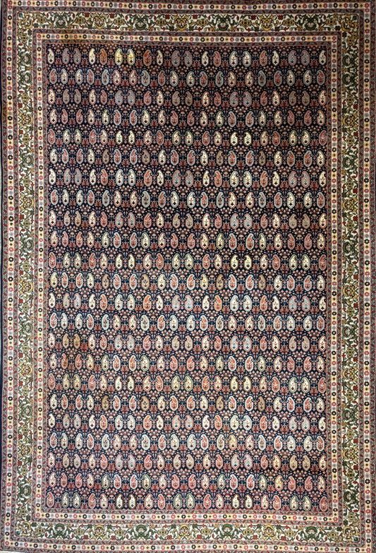 7’10”x11’7” Hand-Knotted Wool Persian Malayer Paisley Area Rug