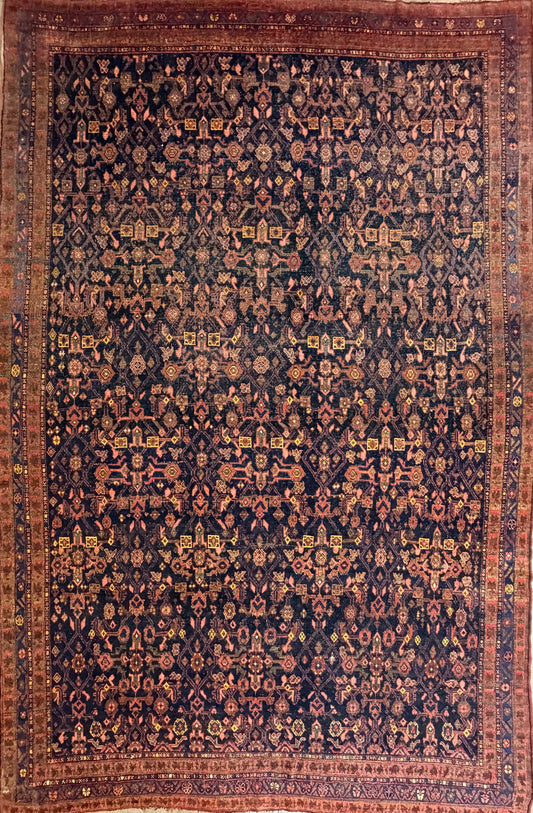 Hand-Knotted Persian Mahal Rug - 8’8”x13’