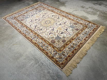Hand-Knotted Persian Isfahan Rug - Signed Seirafian - 5’x7’9”