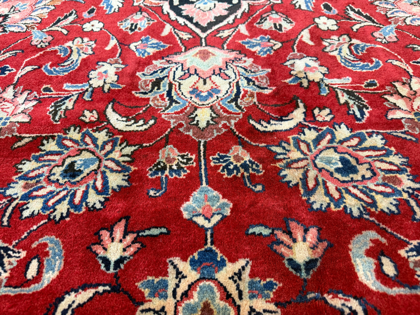 Hand-Knotted Persian Sarouk Rug - 9’6”x12’9”