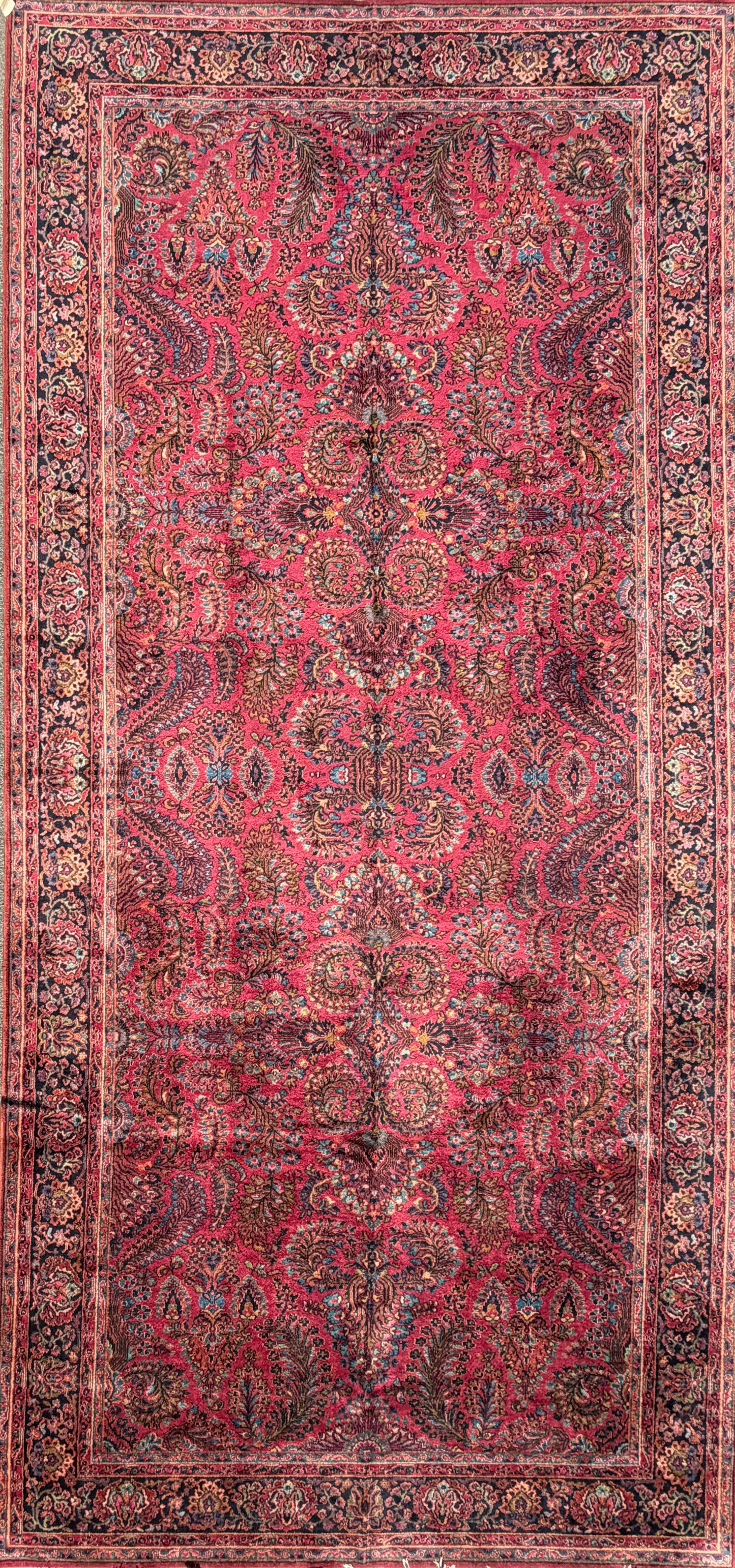 Hand-Knotted Persian Karastan Sarouk Rug - 9’x18’
