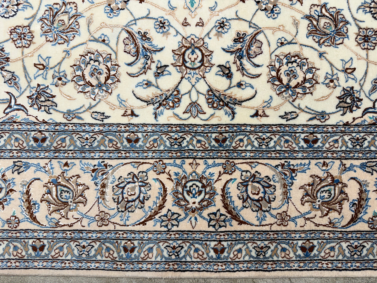 Hand-Knotted 6 La Persian Nain Rug - 4’11”x7’2”