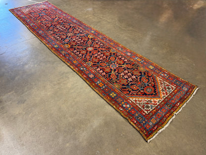 Hand-Knotted Malayer Runner - 3’5”x13’9”