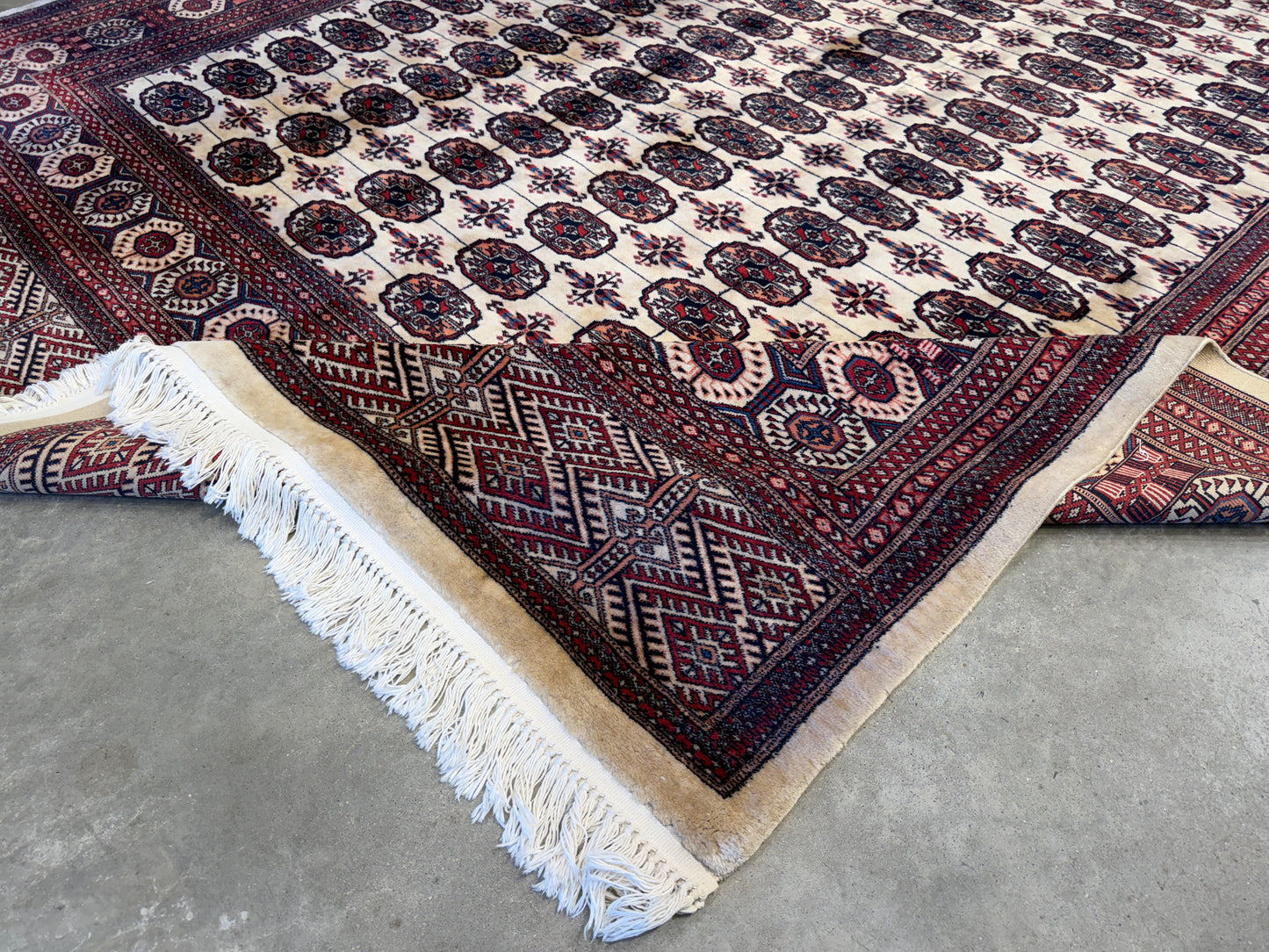 8’2”x10’2” Hand-Knotted Wool Bokhara Area Rug