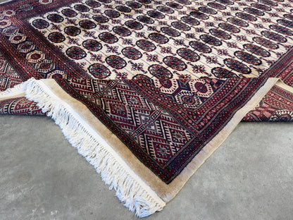 8’2”x10’2” Hand-Knotted Wool Bokhara Area Rug