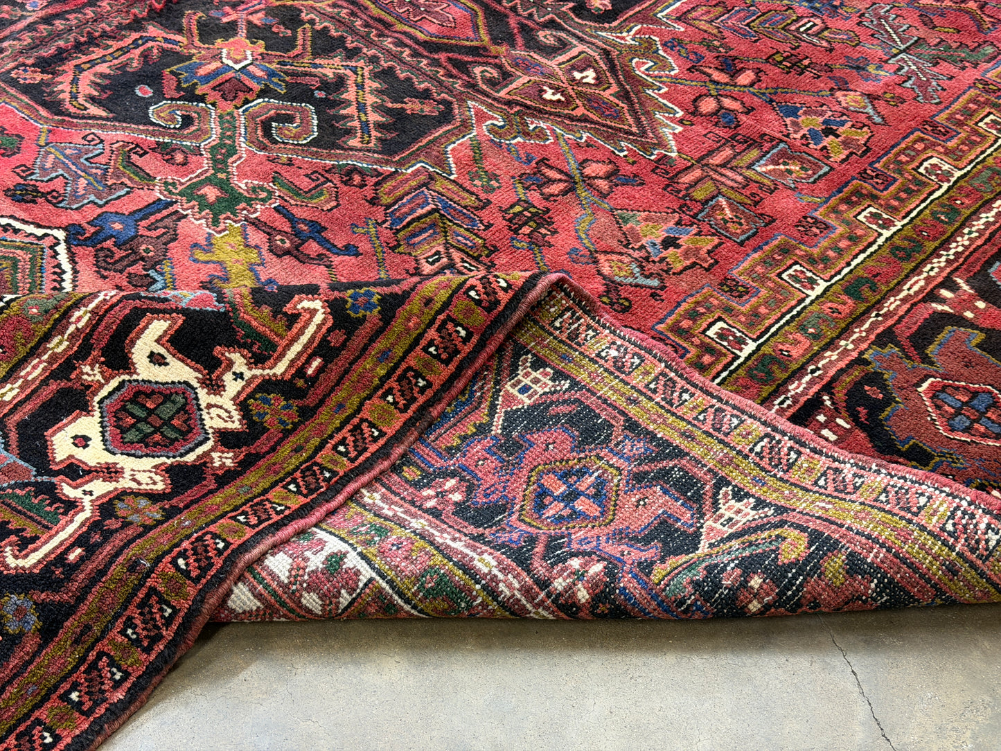 Hand-Knotted Persian Heriz Rug - 10’1”x12’7”