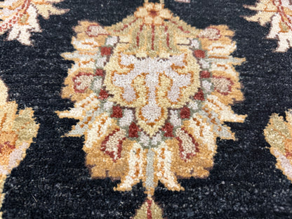 8’ Diameter Hand-Knotted Wool Indian Round Oriental Rug - 8x8 Handmade Carpet