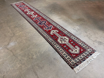 Hand-Knotted Kazak Runner - 2’6”x14’1”