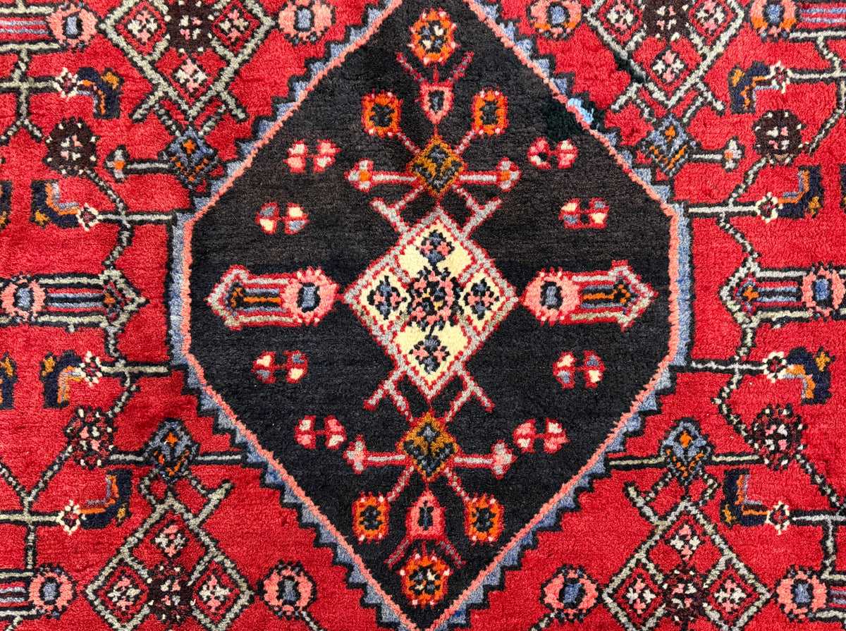 Hand-Knotted Persian Hamadan Rug - 5'x9'4"