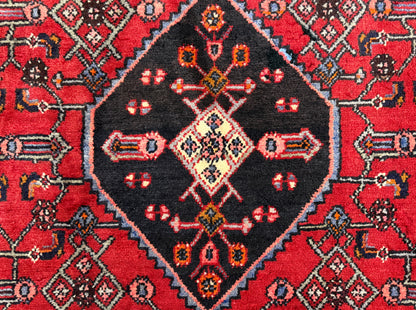 Hand-Knotted Persian Hamadan Rug - 5'x9'4"