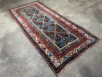 Antique Hand-Knotted Russian Kazak Rug - 4’3”x9’4”