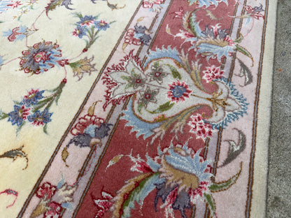 Hand-Knotted Persian Tabriz 60 Raj Rug - 4'11"x7'4"