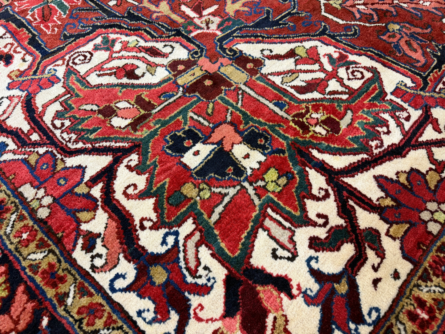 Hand-Knotted Persian Heriz Rug - 10’1”x12’2”
