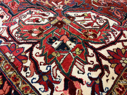 Hand-Knotted Persian Heriz Rug - 10’1”x12’2”