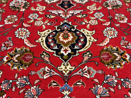 Hand-Knotted 60 Raj Persian Tabriz Rug - 6'7"x9'10"
