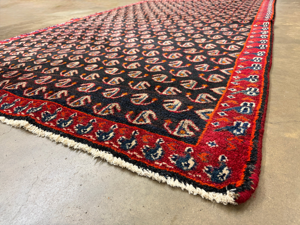 Hand-Knotted Persian Hamadan Rug - 5'x8'1"