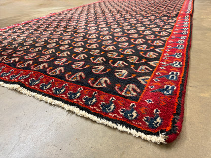 Hand-Knotted Persian Hamadan Rug - 5'x8'1"