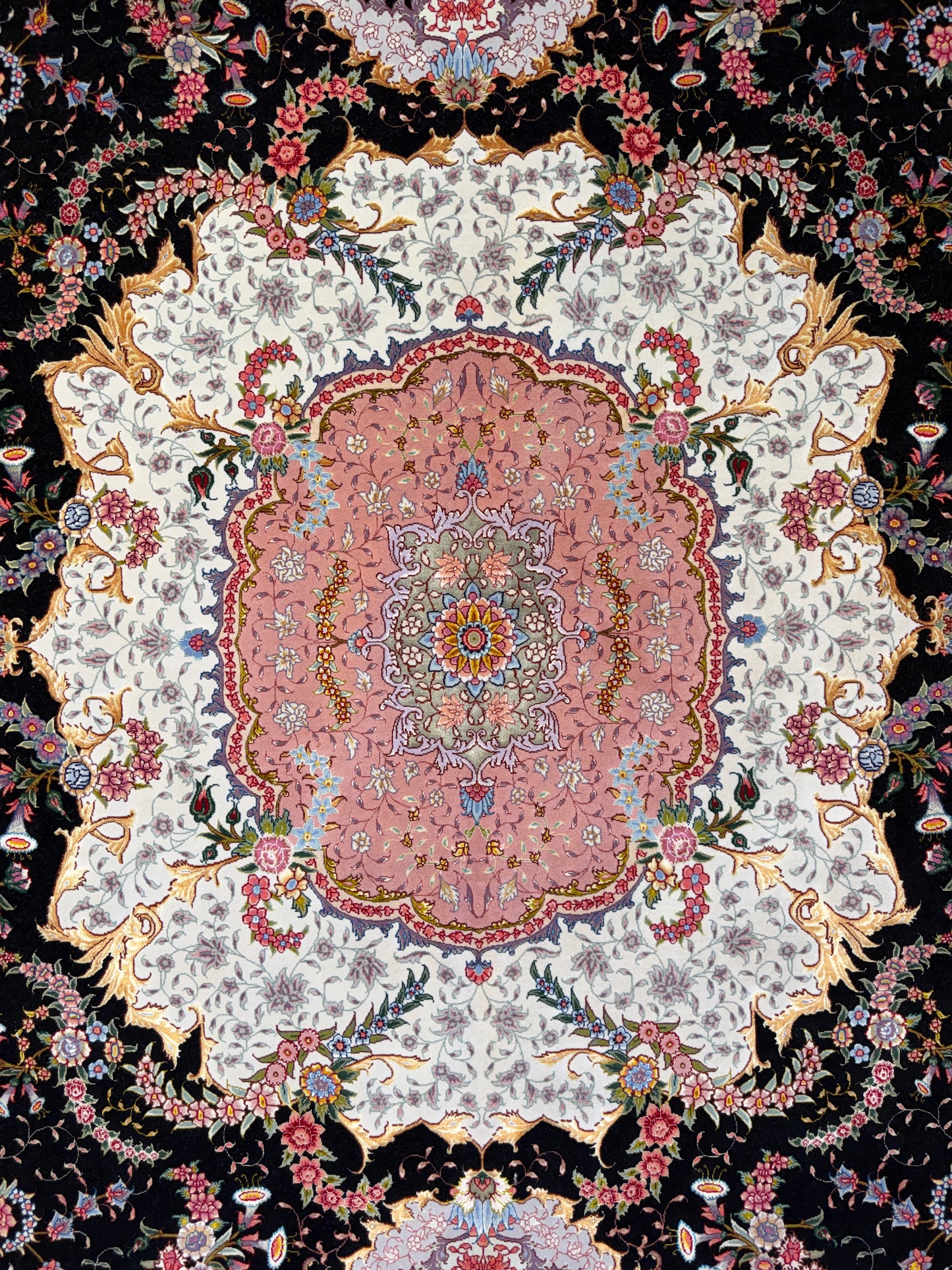Hand-Knotted 80 Raj Persian Tabriz Rug - Signed Benam - 9’8”x13’8”