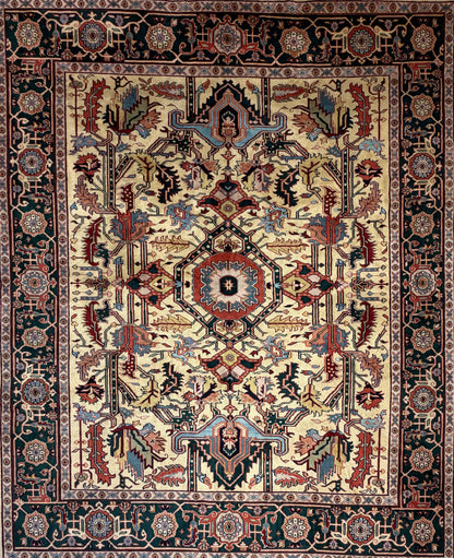 8’x9’11” Hand-Knotted Wool IndoHeriz Area Rug