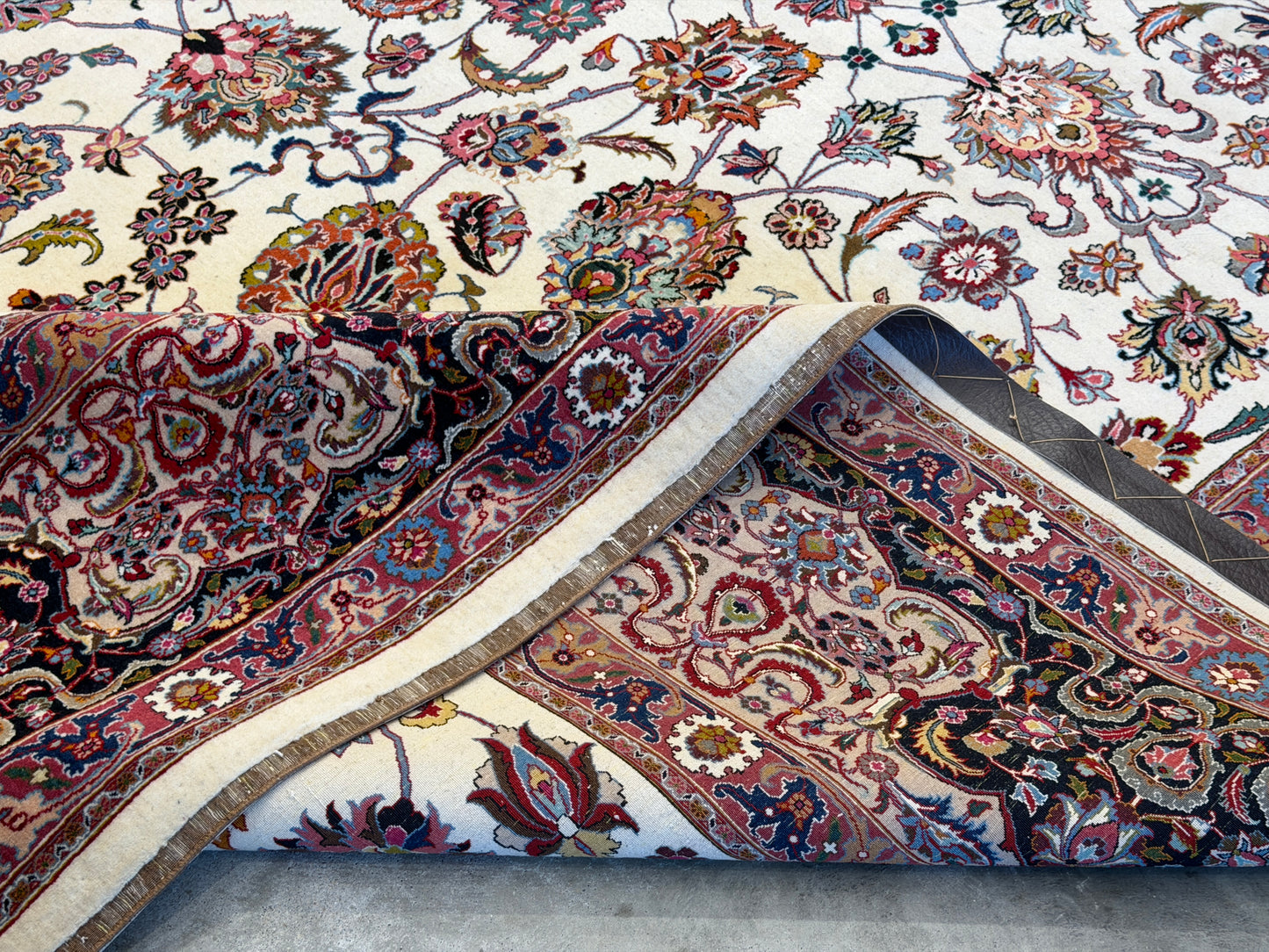 9’5”x12’6” Very Fine Hand-Knotted Persian Mashad 70 Raj Area Rug