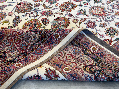 9’5”x12’6” Very Fine Hand-Knotted Persian Mashad 70 Raj Area Rug