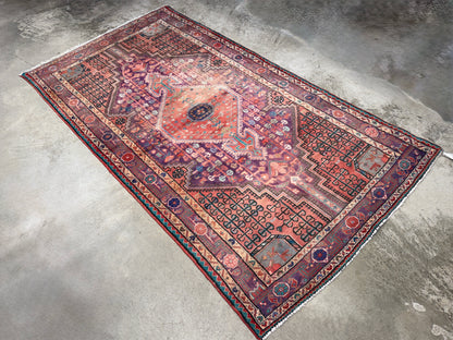 Hand-Knotted Persian Nahavand Rug - 4'2"x7'7"
