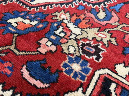 10x12 Vintage Hand-Knotted Bakhtiarie Rug Antique Handmade Red Oriental Tribal