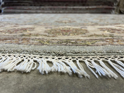 8’ Diameter Hand-knotted Wool Round Area Rug - Handmade Carpet 8x8 Green