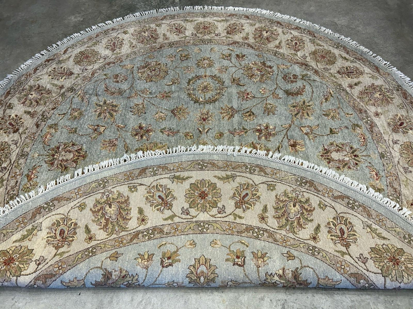 8’ Diameter Hand-knotted Wool Round Area Rug - Handmade Carpet 8x8 Green