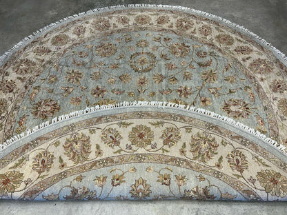 8’ Diameter Hand-knotted Wool Round Area Rug - Handmade Carpet 8x8 Green