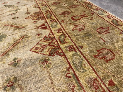 8’4”x10’ Hand-Knotted Wool Oushak All-over Area Rug