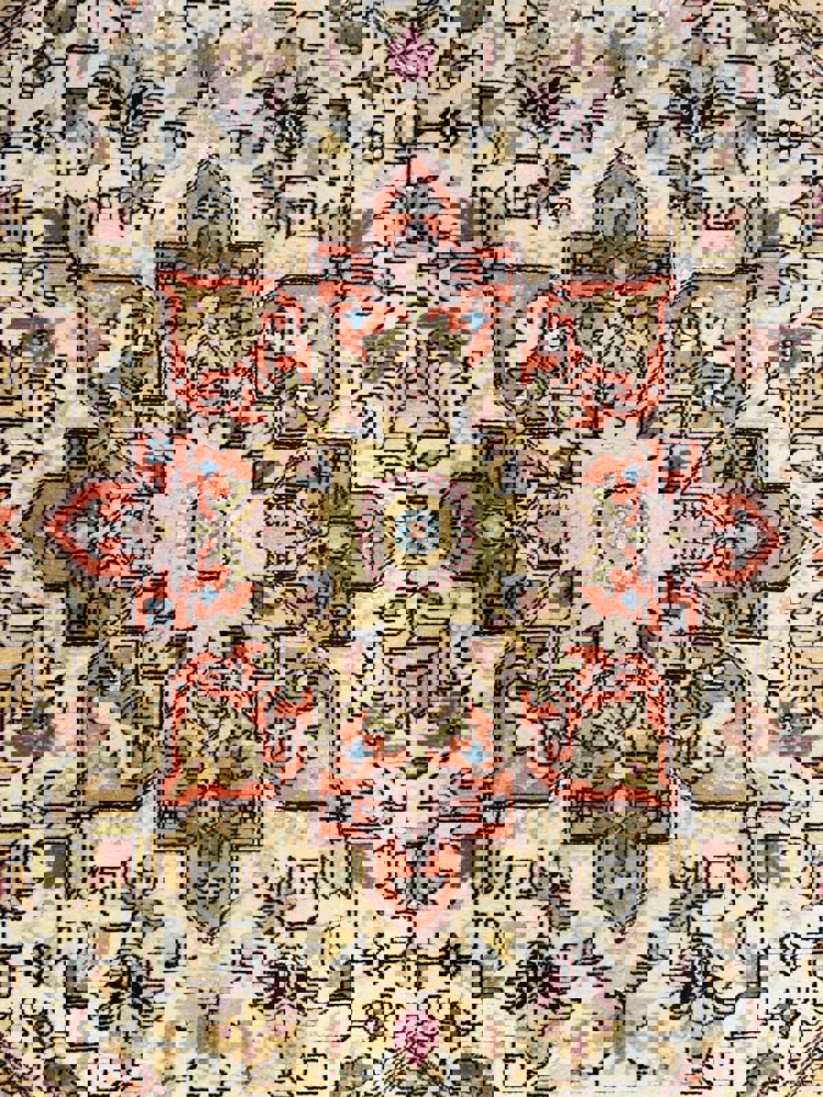 3'1"x5'3" Very Fine Handmade Wool & Silk  Persian Tabriz Rug