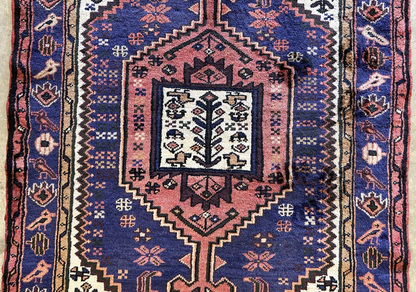 3'4"x5' Hand-Knotted 100% Wool Pile Herize Area Rug - Carpet