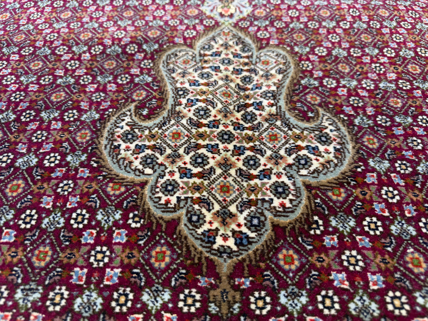 Hand-Knotted Persian Tabriz Mahi Rug - 10’x13’5”