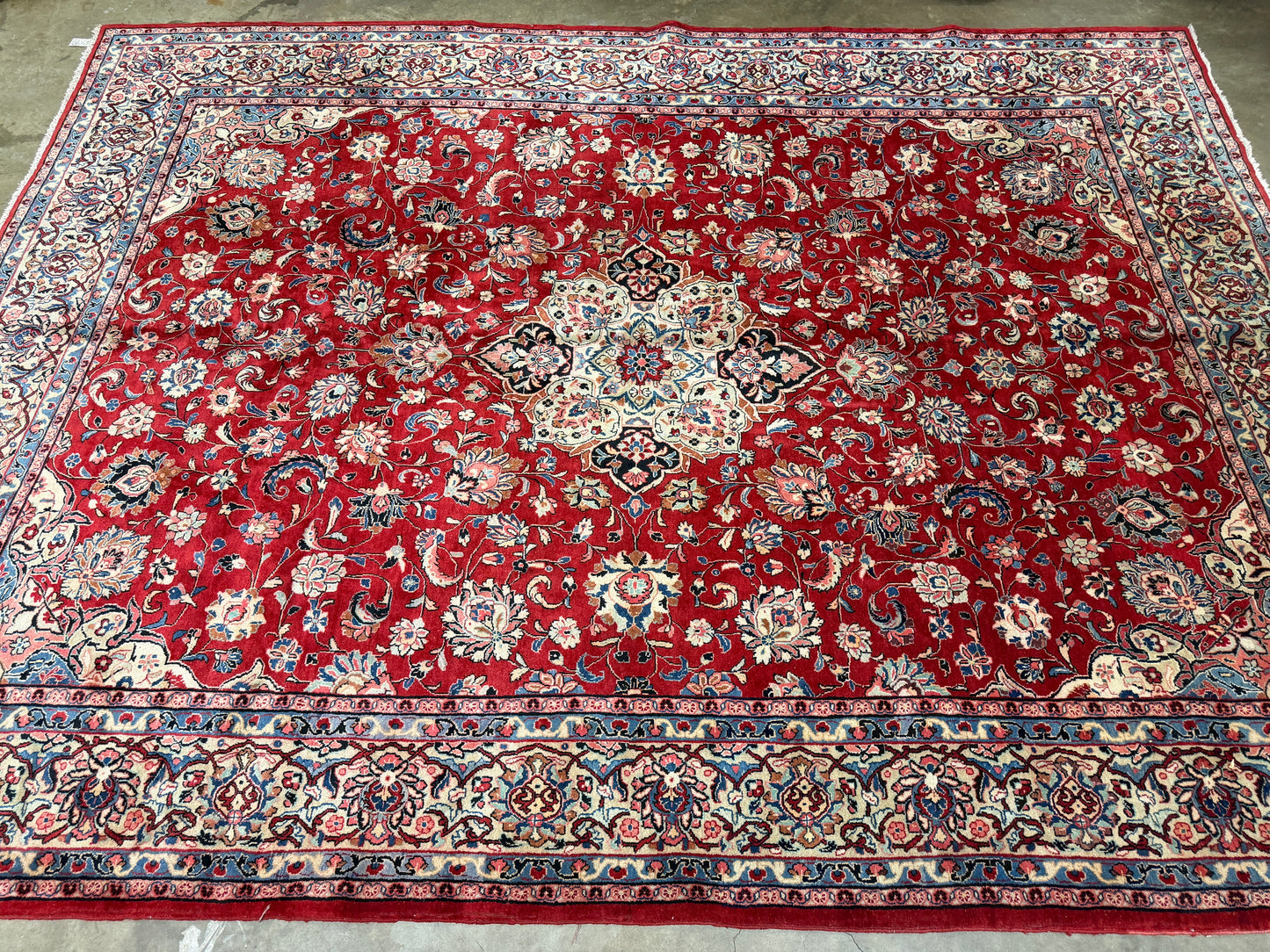 Hand-Knotted Persian Sarouk Rug - 9’6”x12’9”