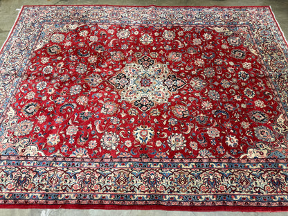 Hand-Knotted Persian Sarouk Rug - 9’6”x12’9”