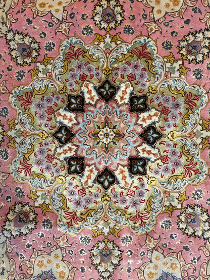 11’6”x16’6” Very Fine Hand-Knotted 70 Raj Signed Persian Tabriz Rug