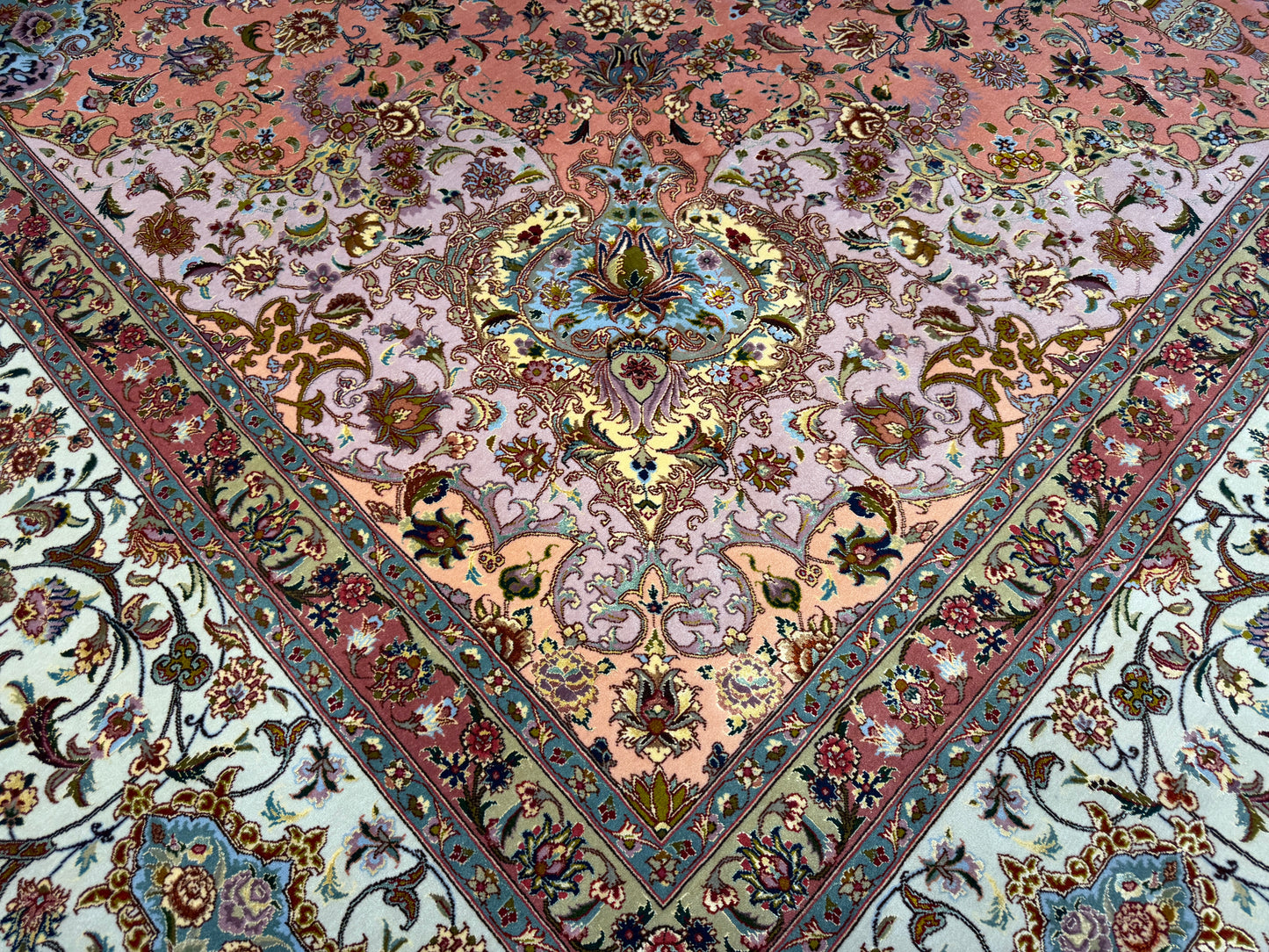 9’7”x14’ Hand-Knotted 70 Raj Persian Tabriz Rug - Signed Beirami
