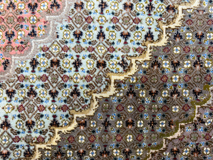 Hand-Knotted Persian Tabriz Mahi Rug - 9’10”x12’3”